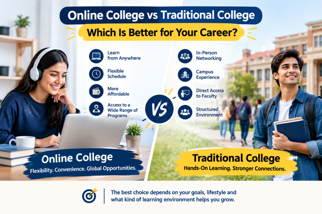 Online College vs Traditional College: Which Is Better for Your Career?