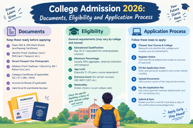 College Admission 2026: Documents, Eligibility and Application Process