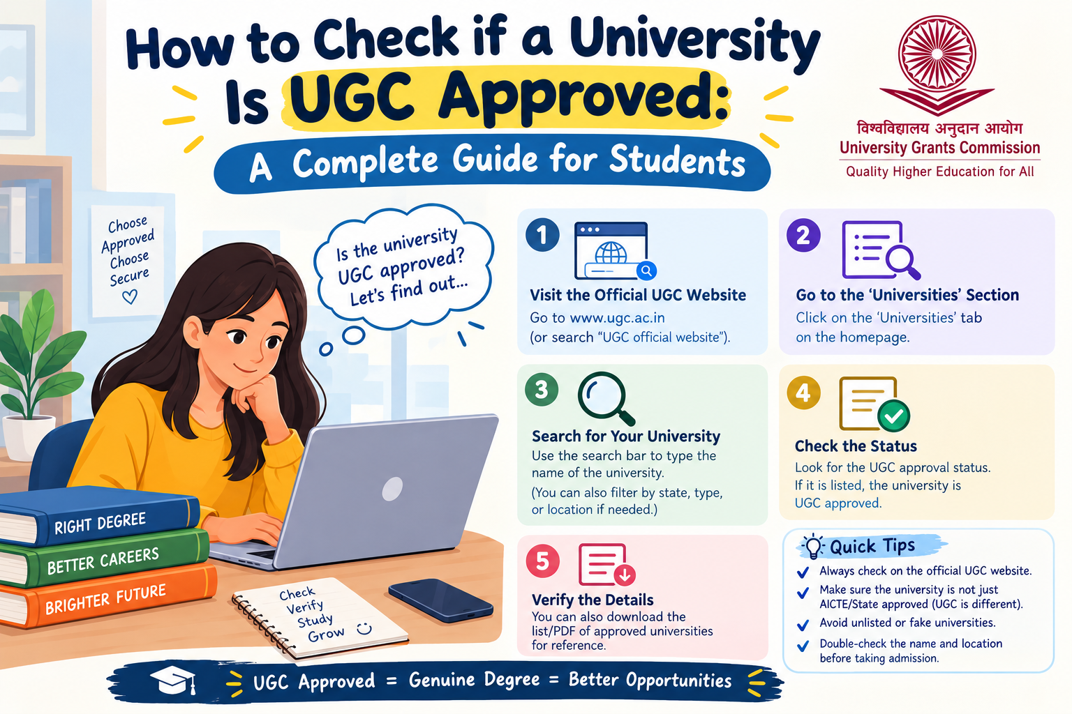 How to Check if a University Is UGC Approved: A Complete Guide for Students (2026)